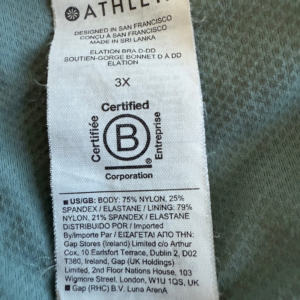 Athleta Elation Bra D-DD 3X Cross Back Activewear Comfortable - Picture 4 of 6